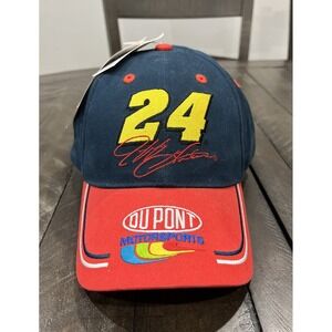 Dupont Motorsports Jeff Gordon #24 Hat Adjustable Orange Blue Winners Circle